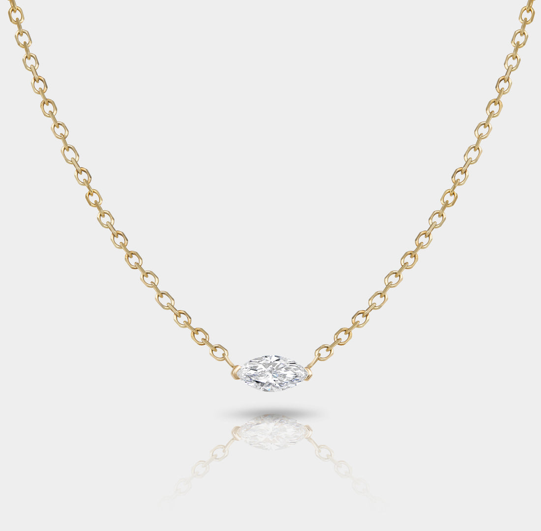 Ocean Crest Necklace | Marquise Lab Grown Diamond Necklace