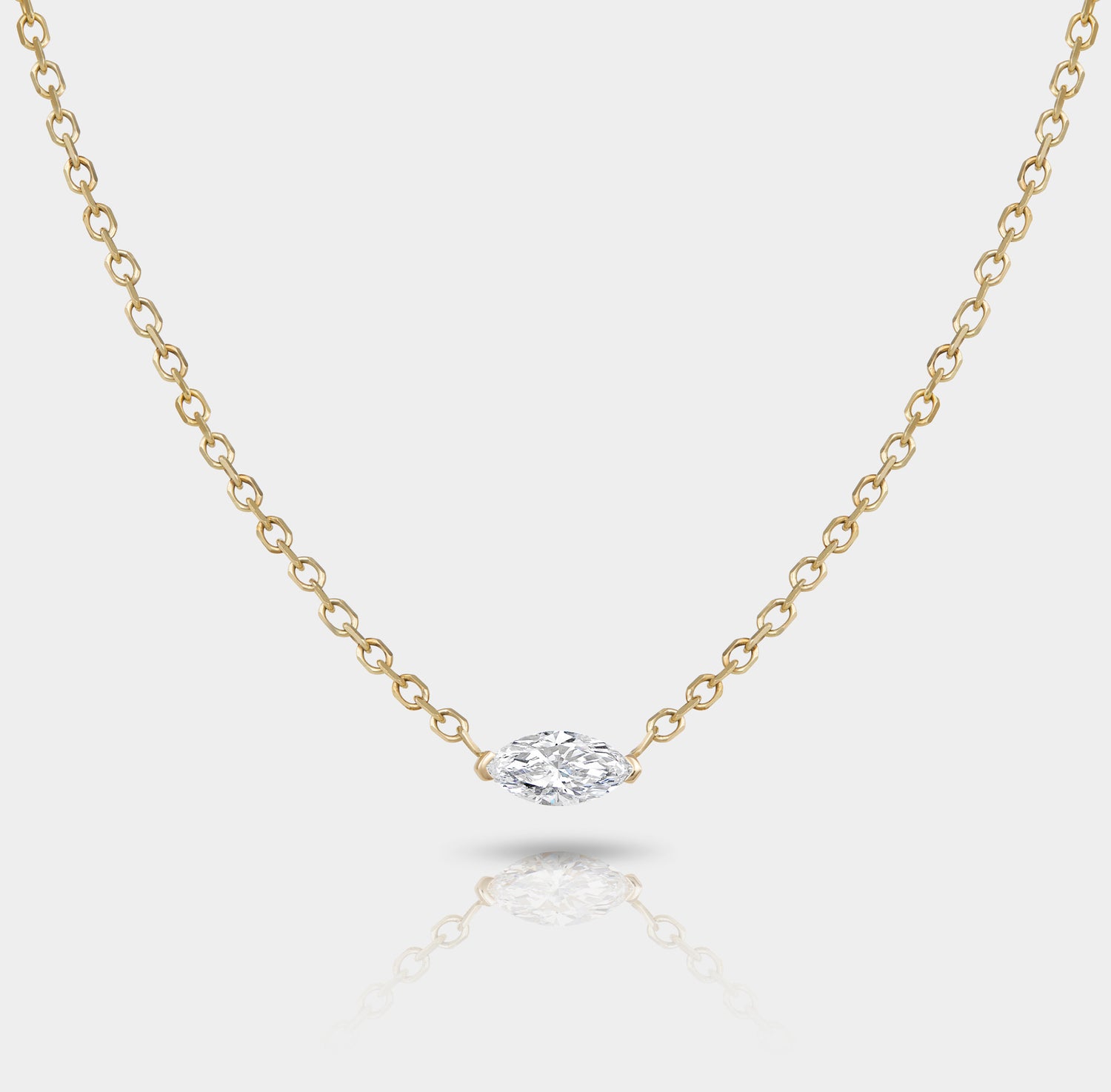 Ocean Crest Necklace | Marquise Lab Grown Diamond Necklace