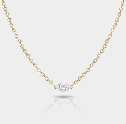 Ocean Crest Necklace | Marquise Lab Grown Diamond Necklace