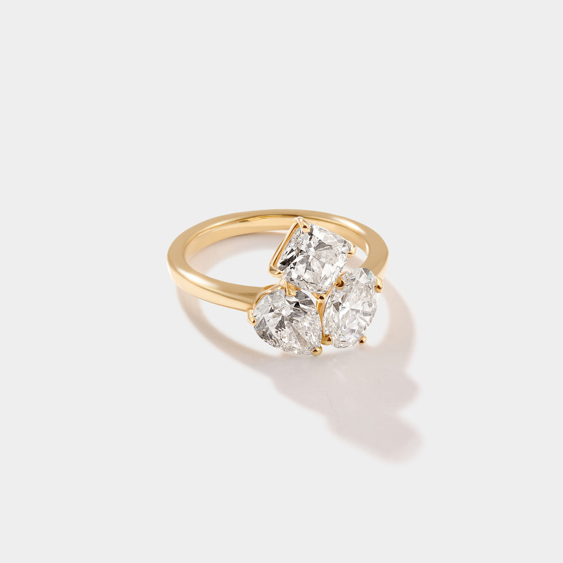yellow gold lab grown diamond engagement ring