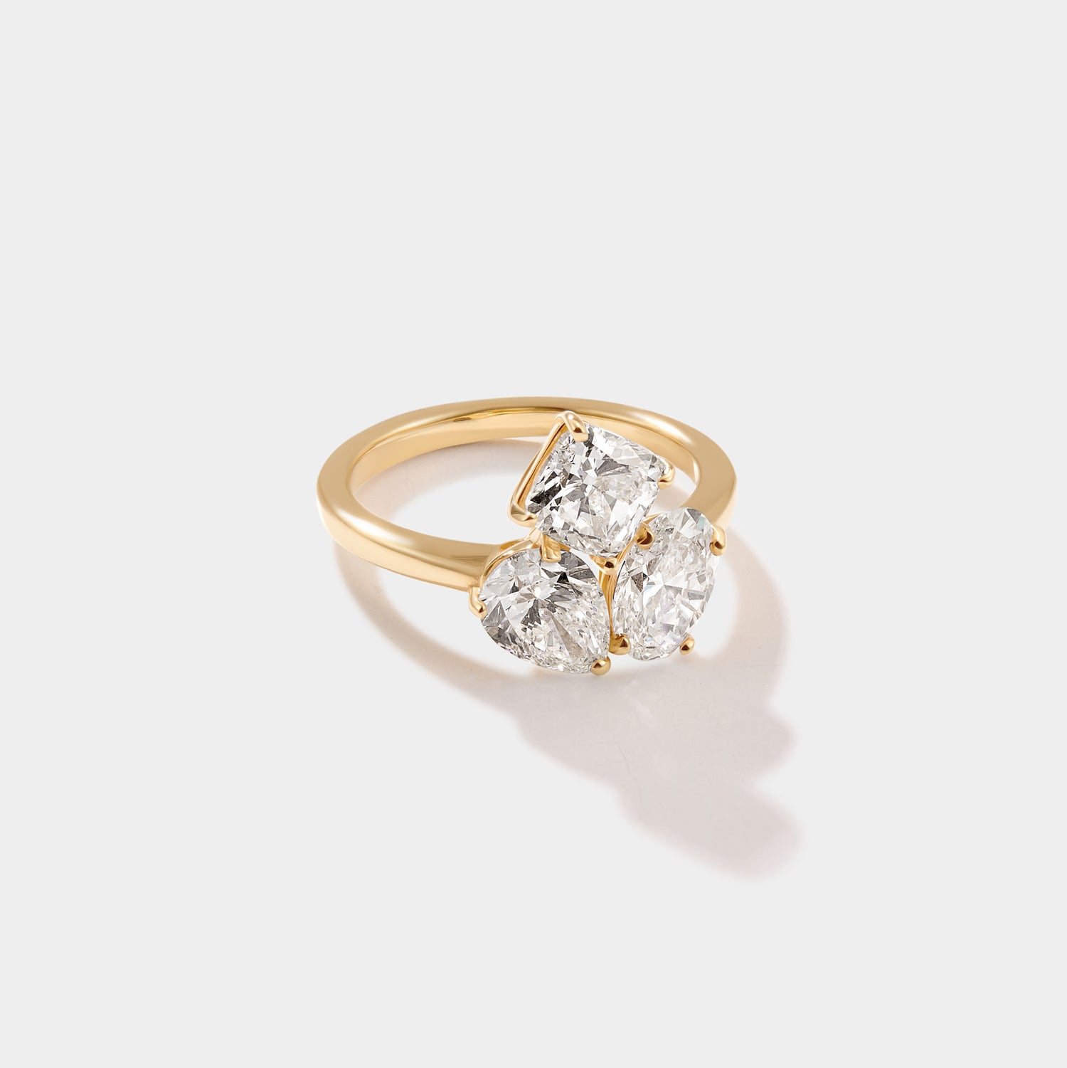 yellow gold lab grown diamond engagement ring