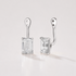emerald-cut lab-grown diamond earring jackets in 14k white gold