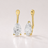 pear-shaped lab-grown diamond earring jackets in 14k white gold