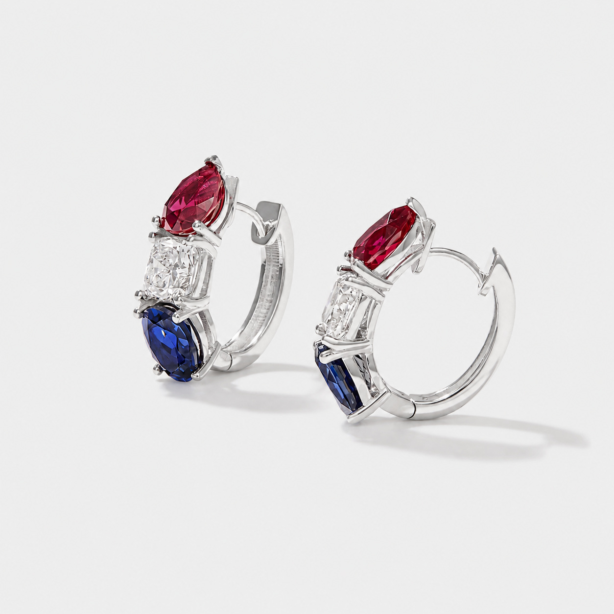 America250™ Signature Gemstone Hoop Earrings