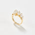 Ascending marquise lab grown diamond engagement ring in 14k gold
