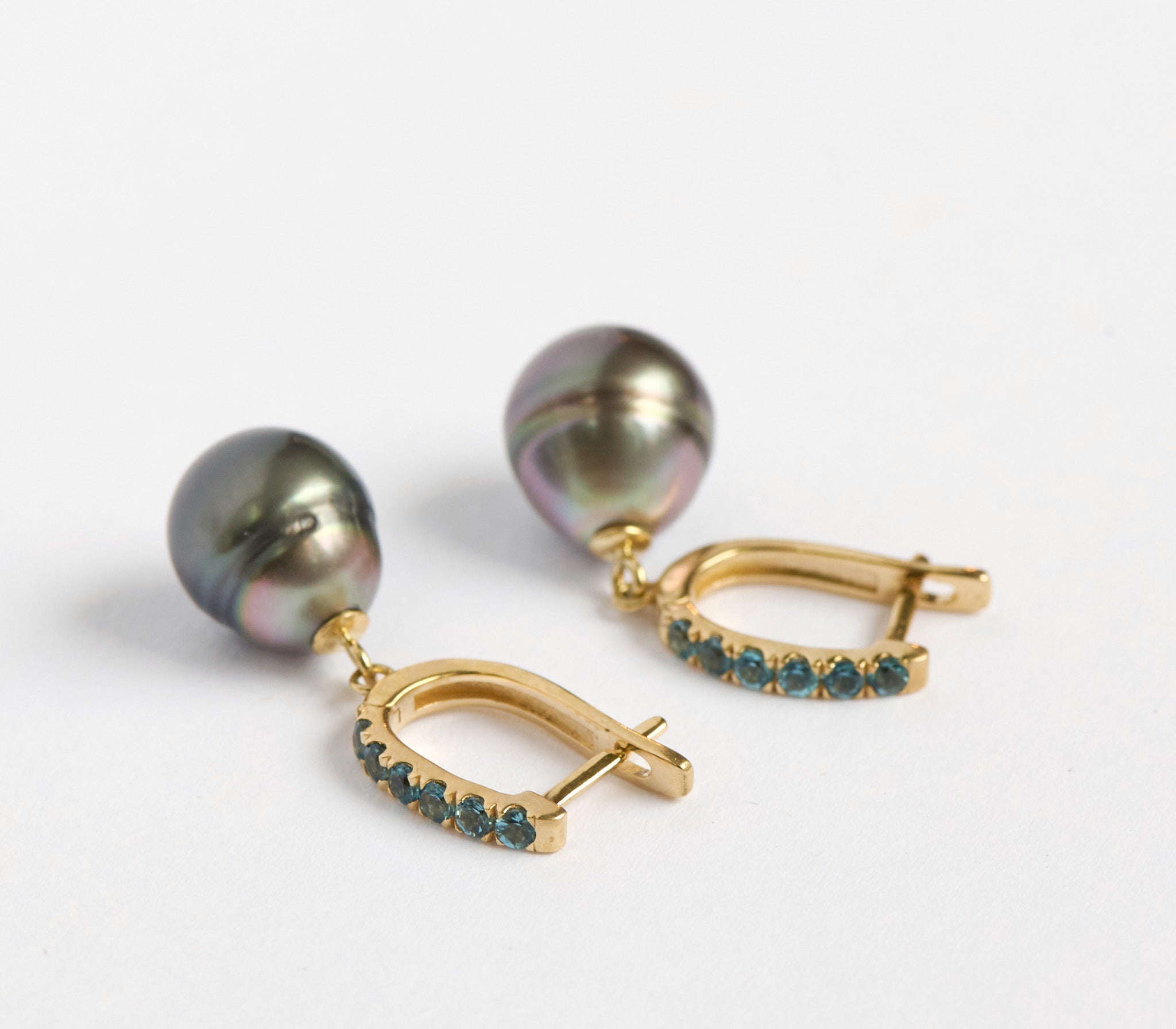 Pacific Blue Tahitian Hoops