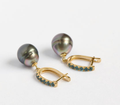 Pacific Blue Tahitian Hoops