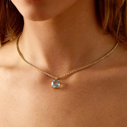 Sky Blue Topaz Necklace 