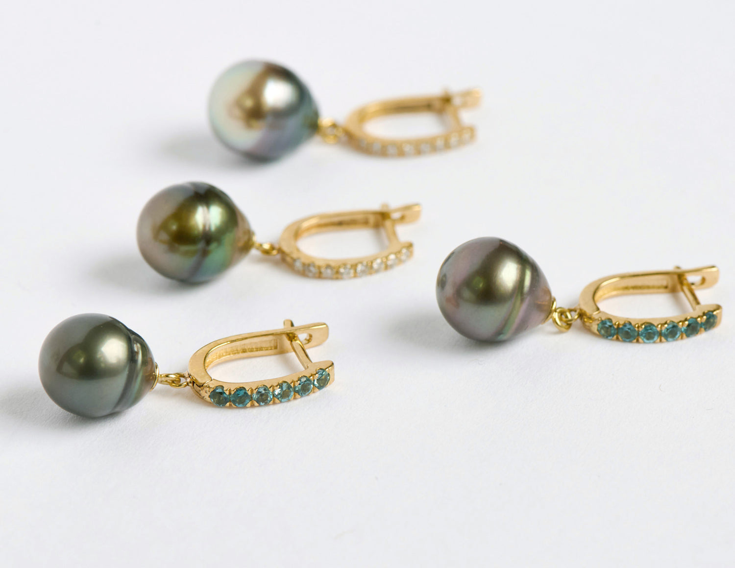 Pacific Blue Tahitian Hoops