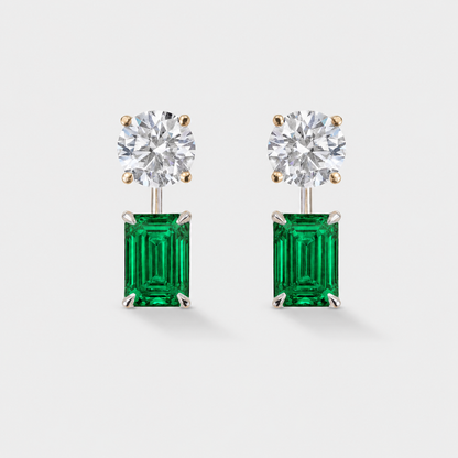 Lab-Grown Emerald Earring Jackets – Ebb &amp; Flow