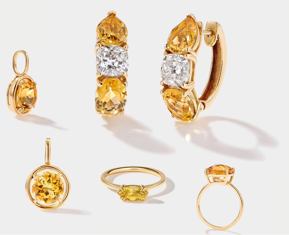 Collection of citrine jewelry 
