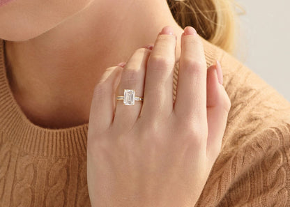 yellow gold lab grown diamond engagement ring