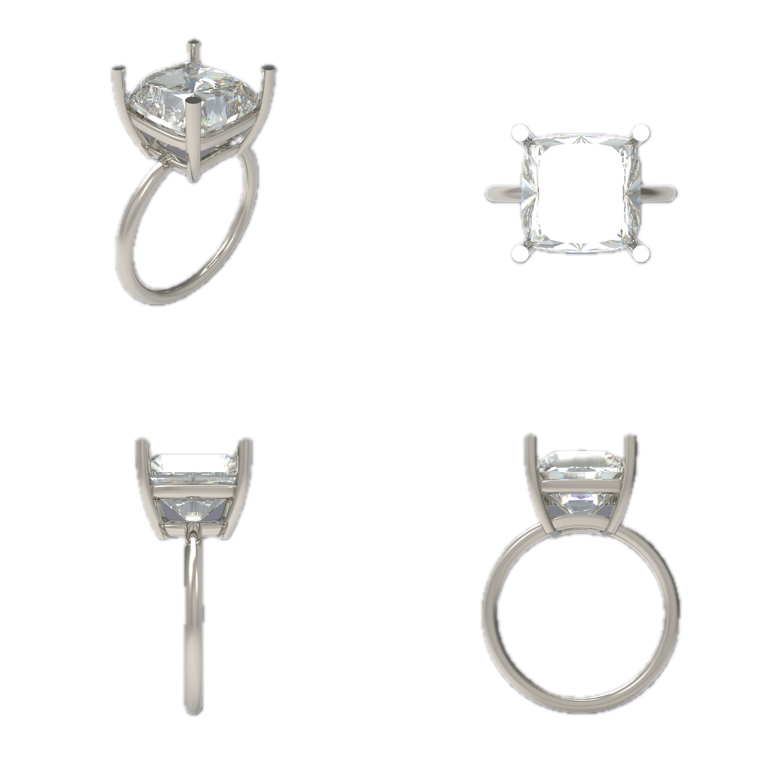 Women’s Custom 14K White Gold Engagement Ring with 3.23ct Lab-Grown Pink Princess-Cut Diamond | Cove Fine Jewelry 2025