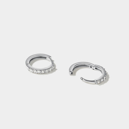 High Tide Huggie Hoop Earrings – 14k Gold with Lab-Grown Diamonds | Ocean-Safe Fine Jewelry