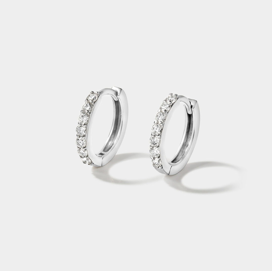 High Tide Huggie Hoop Earrings – 14k Gold with Lab-Grown Diamonds | Ocean-Safe Fine Jewelry
