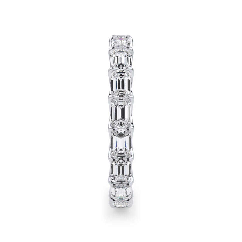 Emerald Cut East-West Lab Grown Diamond Eternity Band in 14k Gold