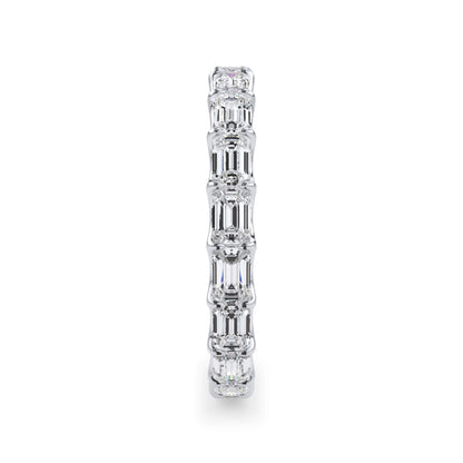 Emerald Cut East-West Lab Grown Diamond Eternity Band in 14k Gold