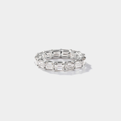 Emerald Cut East-West Lab Grown Diamond Eternity Band in 14k Gold