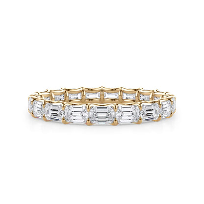 Emerald Cut East-West Lab Grown Diamond Eternity Band in 14k Gold