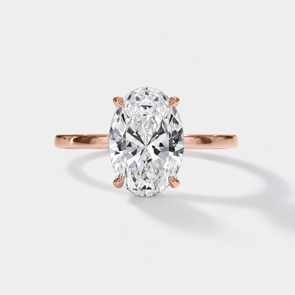 Elongated Oval Lab-Grown Diamond Engagement Ring Oval Lab-Grown Diamond Engagement Ring