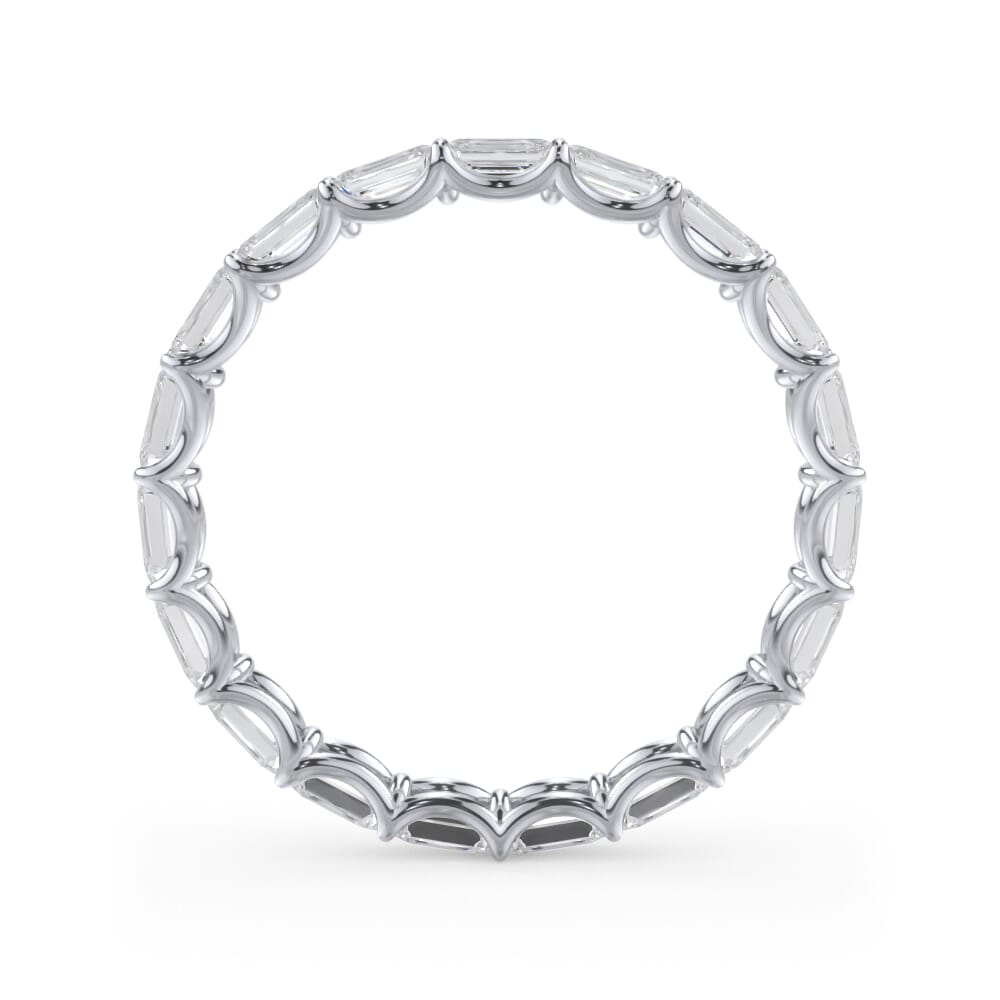 Emerald Cut East-West Lab Grown Diamond Eternity Band in 14k Gold