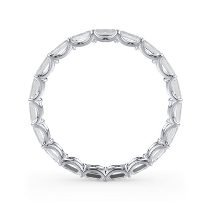 Emerald Cut East-West Lab Grown Diamond Eternity Band in 14k Gold