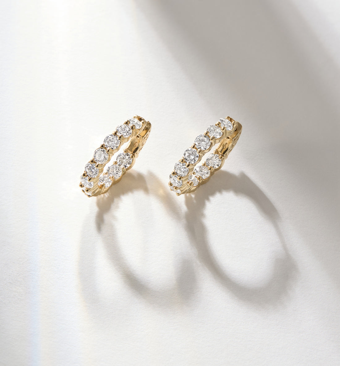 Cairn | 3 Carat Diamond Inside Outside Hoop Earrings | Ready to Ship