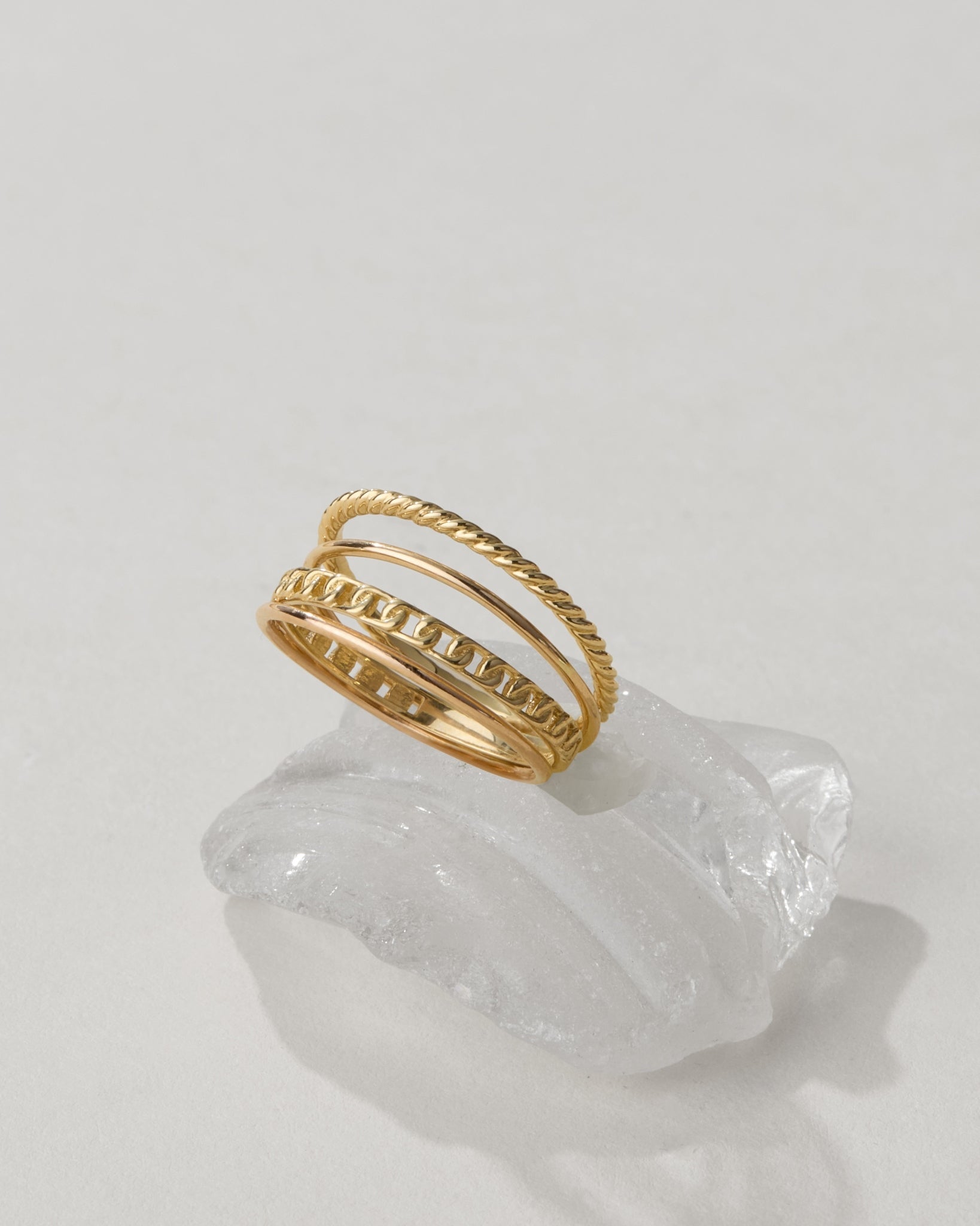 Stackable Gold Rings Nautical