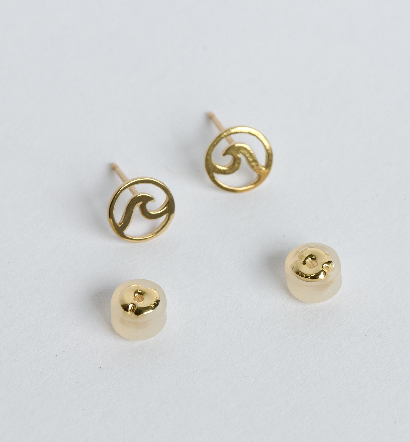 Nauset Beach | 14k Wave Gold Earrings