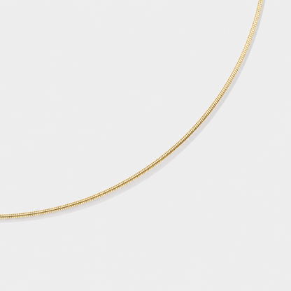 14k Gold Flexible Omega Chain Necklace