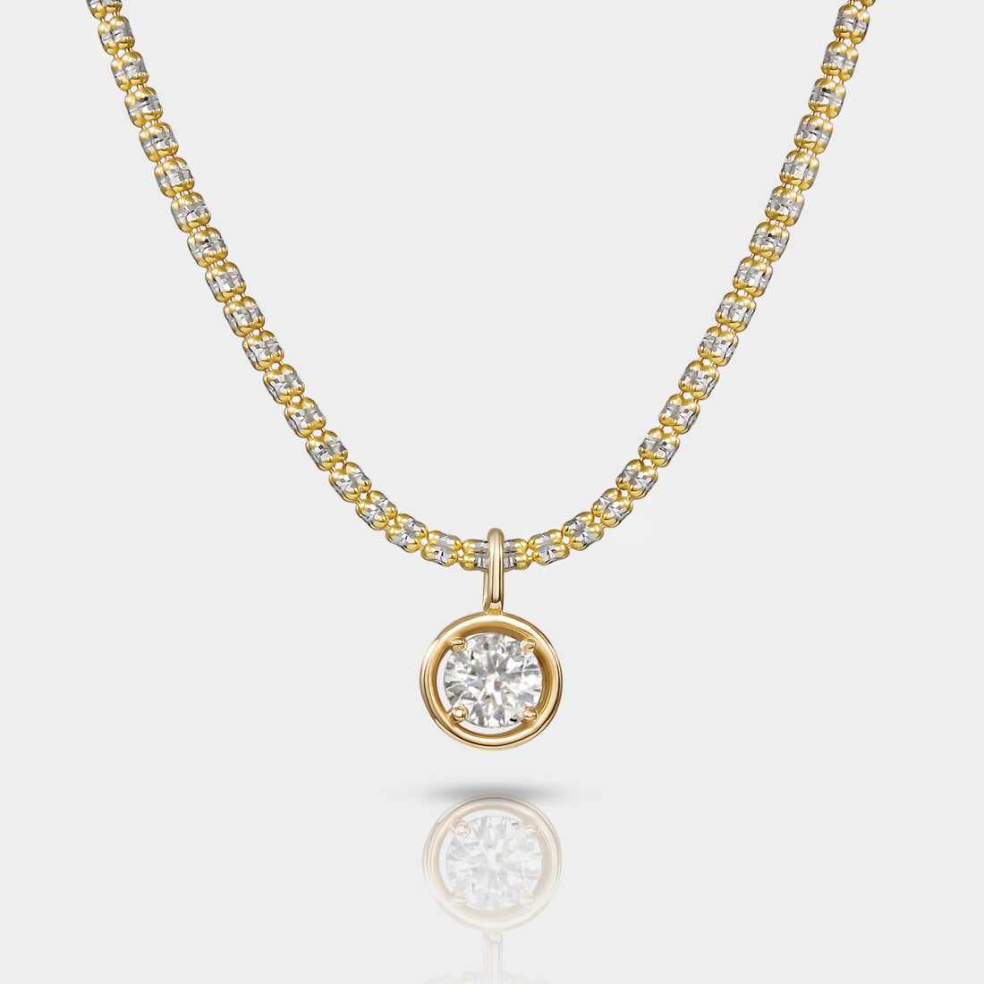 Lighthouse Beacon | Diamond Pendant Necklace in 14k Gold