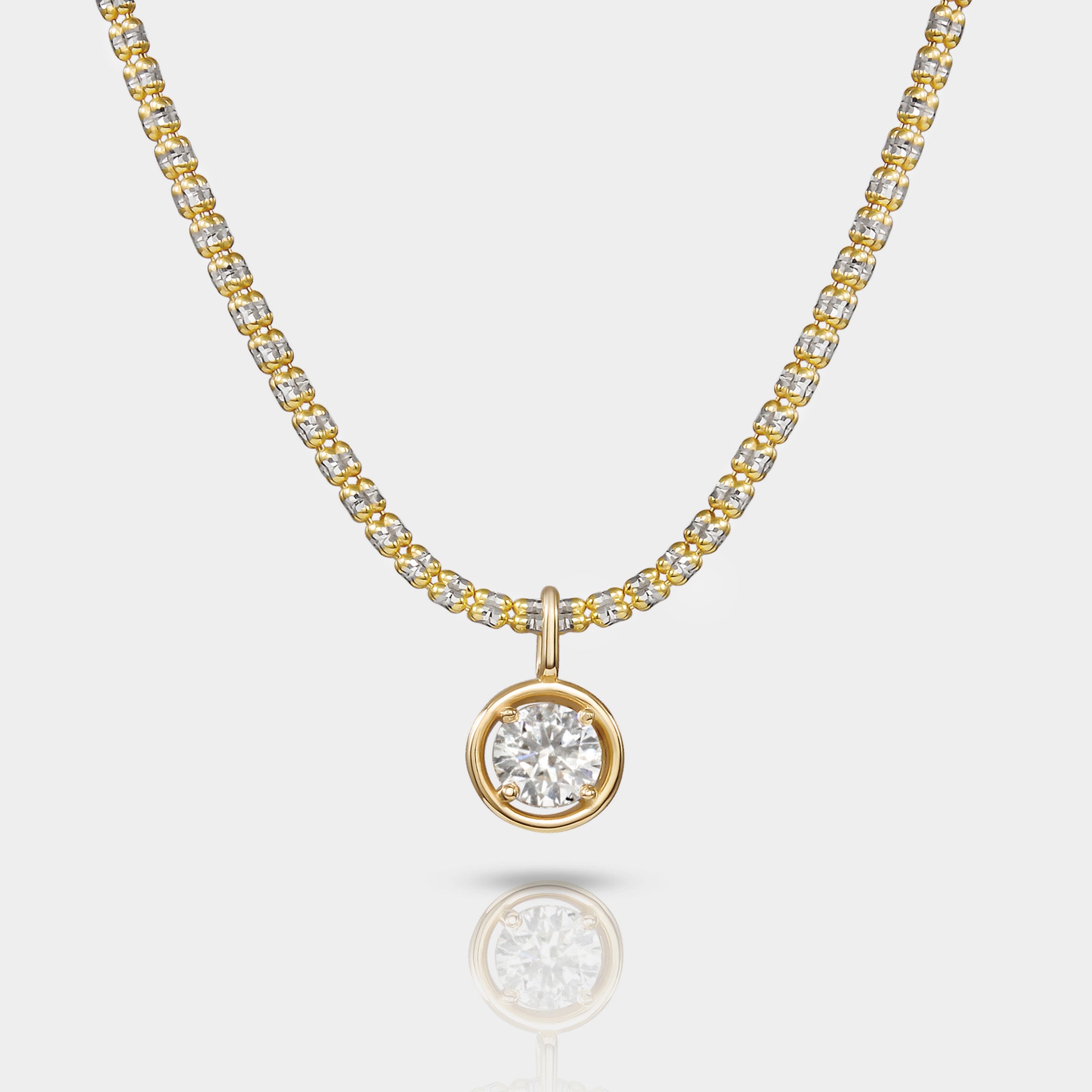 Lighthouse Beacon | Diamond Pendant Necklace in 14k Gold