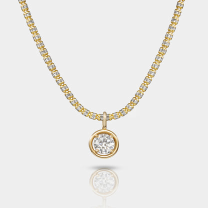 Lighthouse Beacon | Diamond Pendant Necklace in 14k Gold
