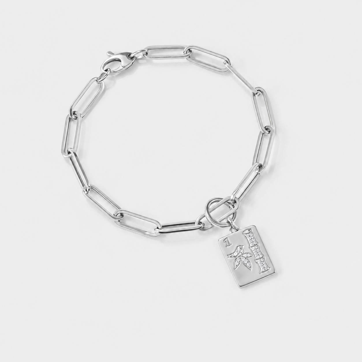 14K Gold Mahjong Charm with Lab Diamonds | Fine Mahjong Jewelry