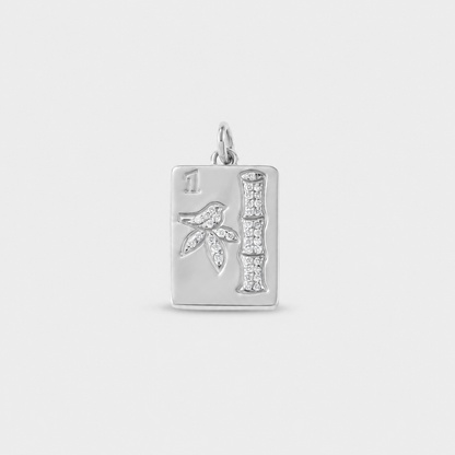 14K Gold Mahjong Charm with Lab Diamonds | Fine Mahjong Jewelry