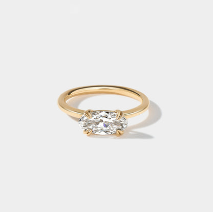Aurora East-West Marquise Diamond Ring