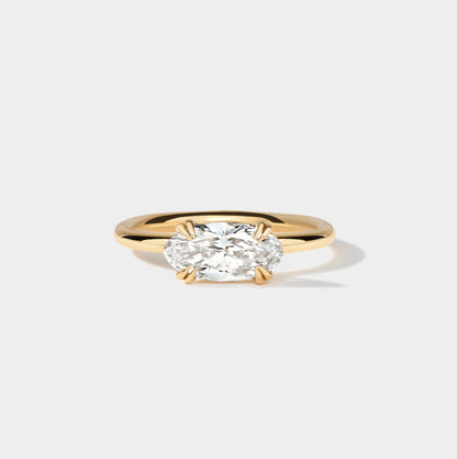 Aurora East-West Marquise Diamond Ring