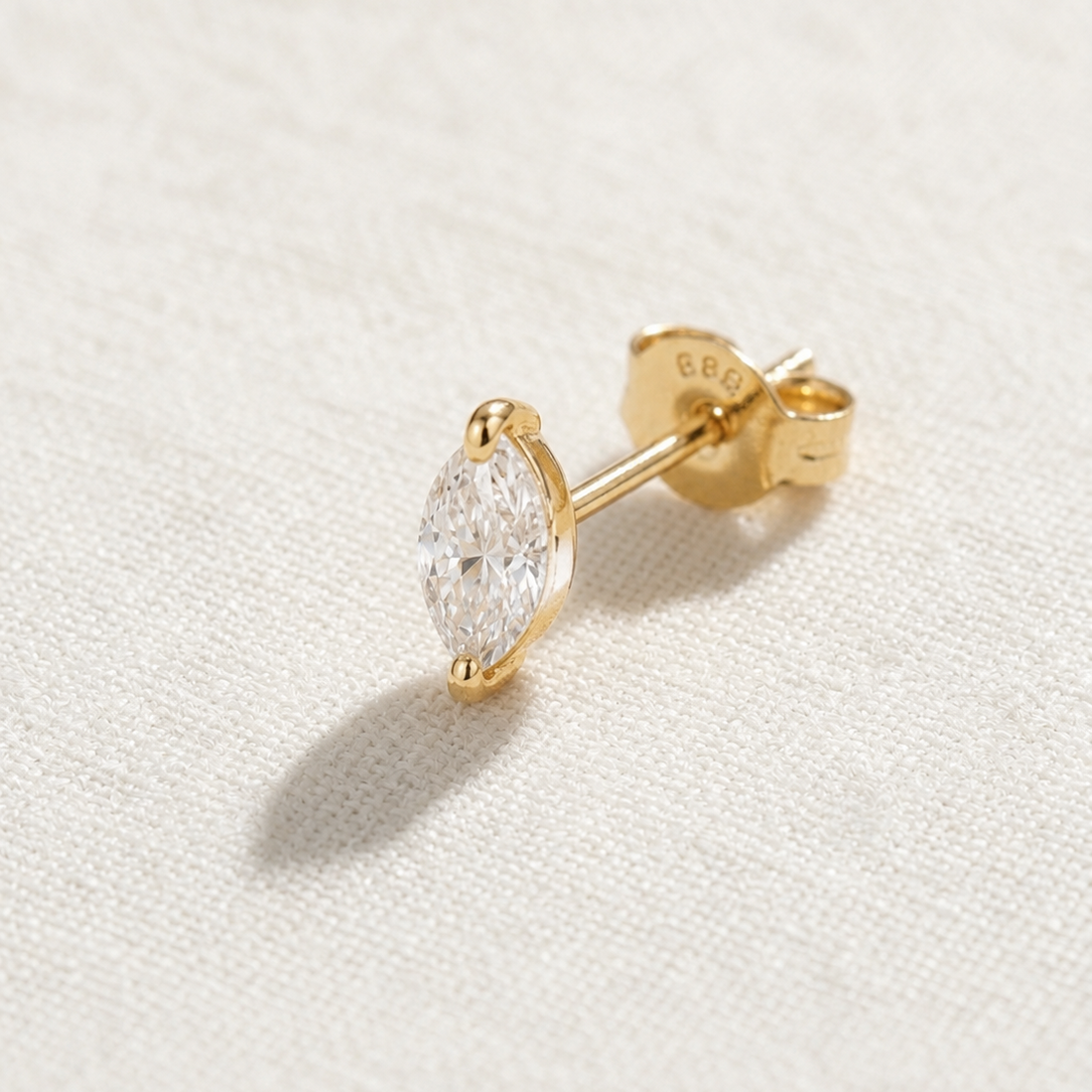 Marquise Lab Grown Diamond Stud Earring