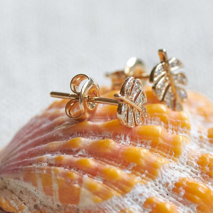 Monstera Leaf Earrings 