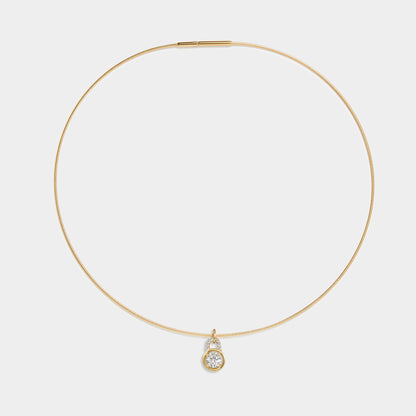 Lab Grown Diamond Locket Omega Chain