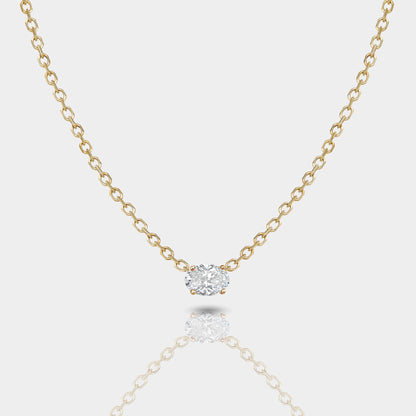 Oval Lab Grown Diamond Necklace | Ready to Ship