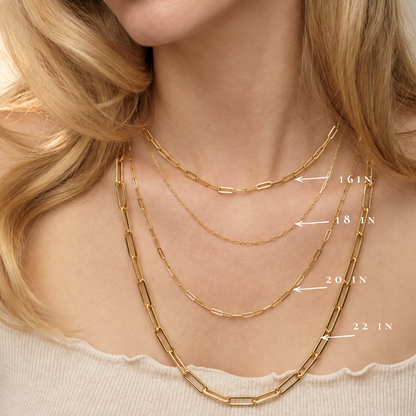 Paperclip chains by length.