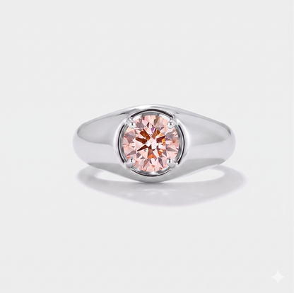 Lab Grown Pink Diamond Ring 