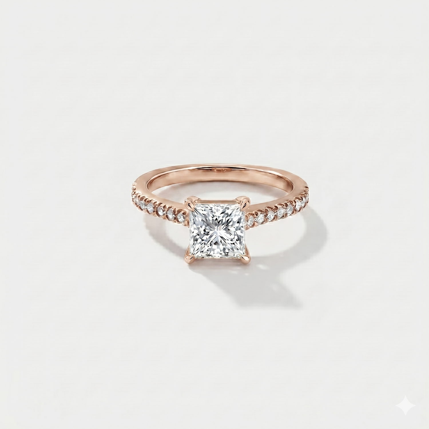 Hidden Halo Cathedral Pavé Solitaire
