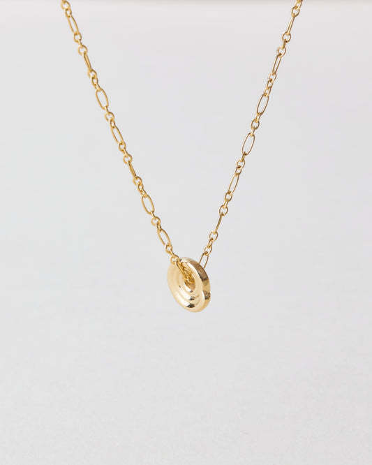 Solid Gold Puka Shell Necklace Hawaii