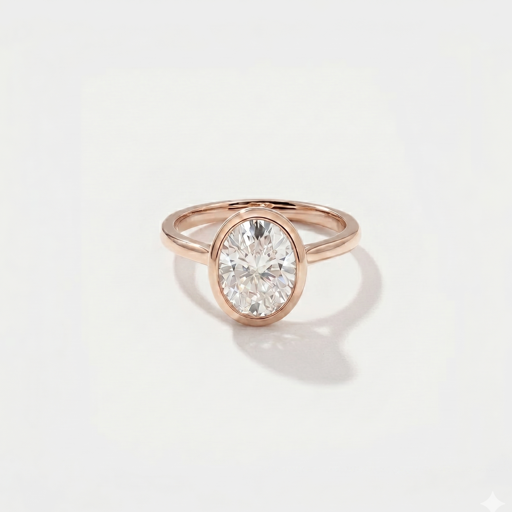 Bezel Lab Grown Diamond Engagement Ring