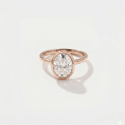 Bezel Lab Grown Diamond Engagement Ring