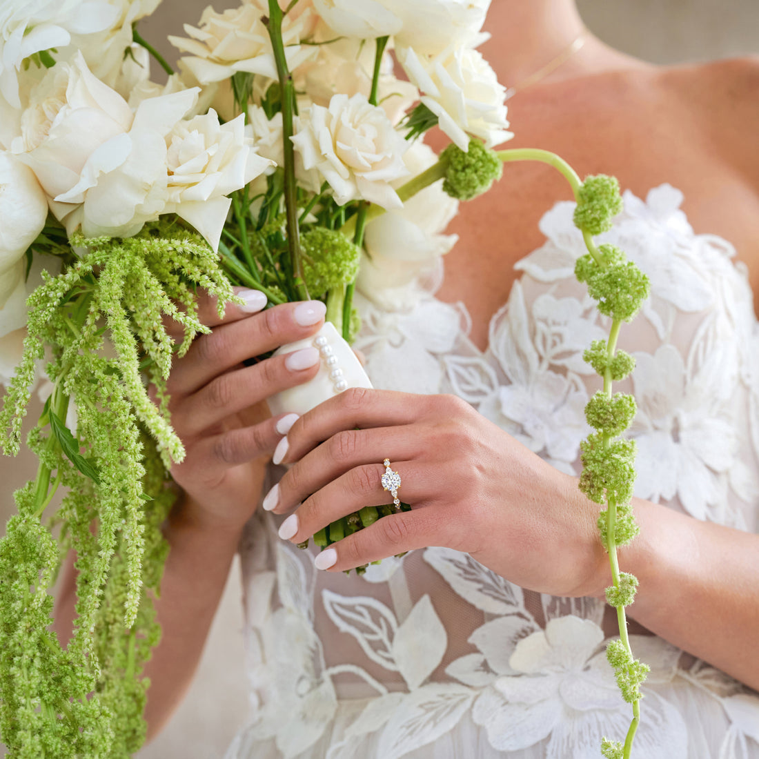 Round Solitaire with Marquise Band
