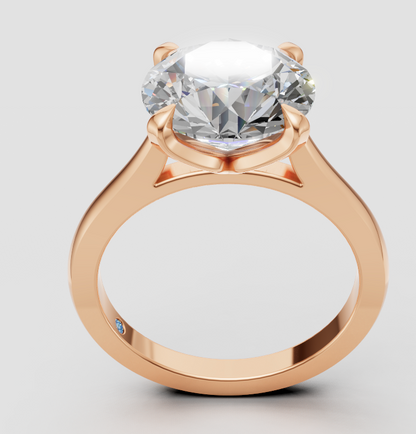 Tulip Round Brilliant Lab-Grown Diamond Engagement Ring