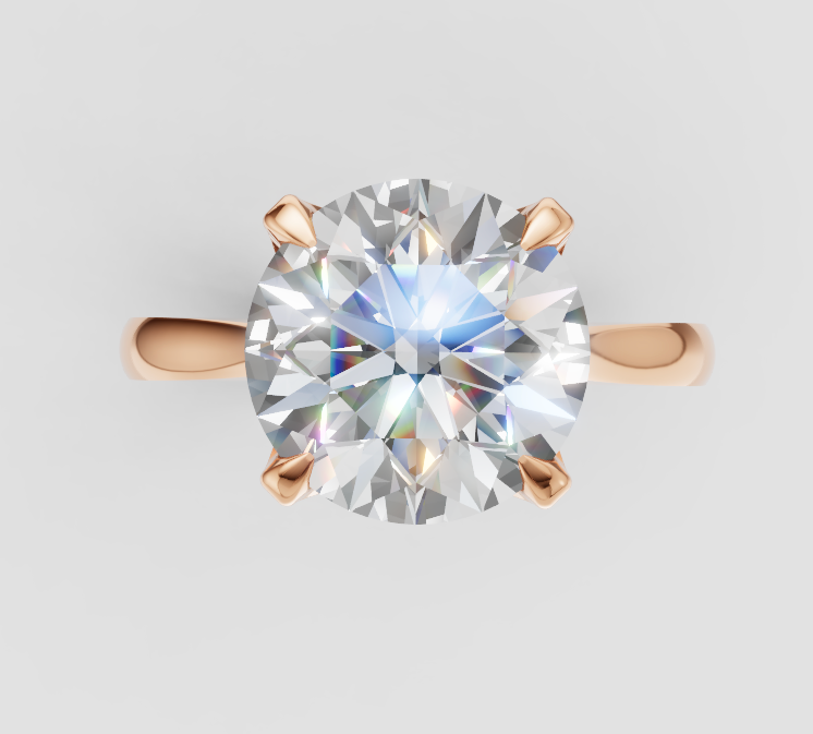 Tulip Round Brilliant Lab-Grown Diamond Engagement Ring